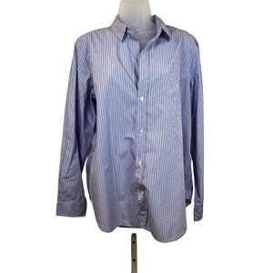 Frank & Eileen Blue Striped Long Sleeve Shirt Size XL